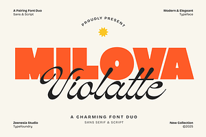 Milova Violatte, a Font by zeenesia