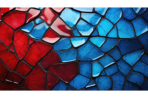 tile blue red texture ai generated, a Background Photo by pikepicture