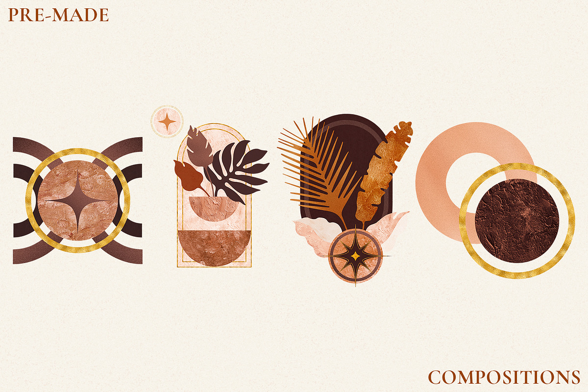 Tropical Leaves and Abstract Shapes, a Texture Illustration by CatJello Graphics (Photo 15 of 27)