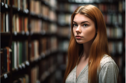 shot of a young woman looking, a School & Education Photo by Sergey Kotenev