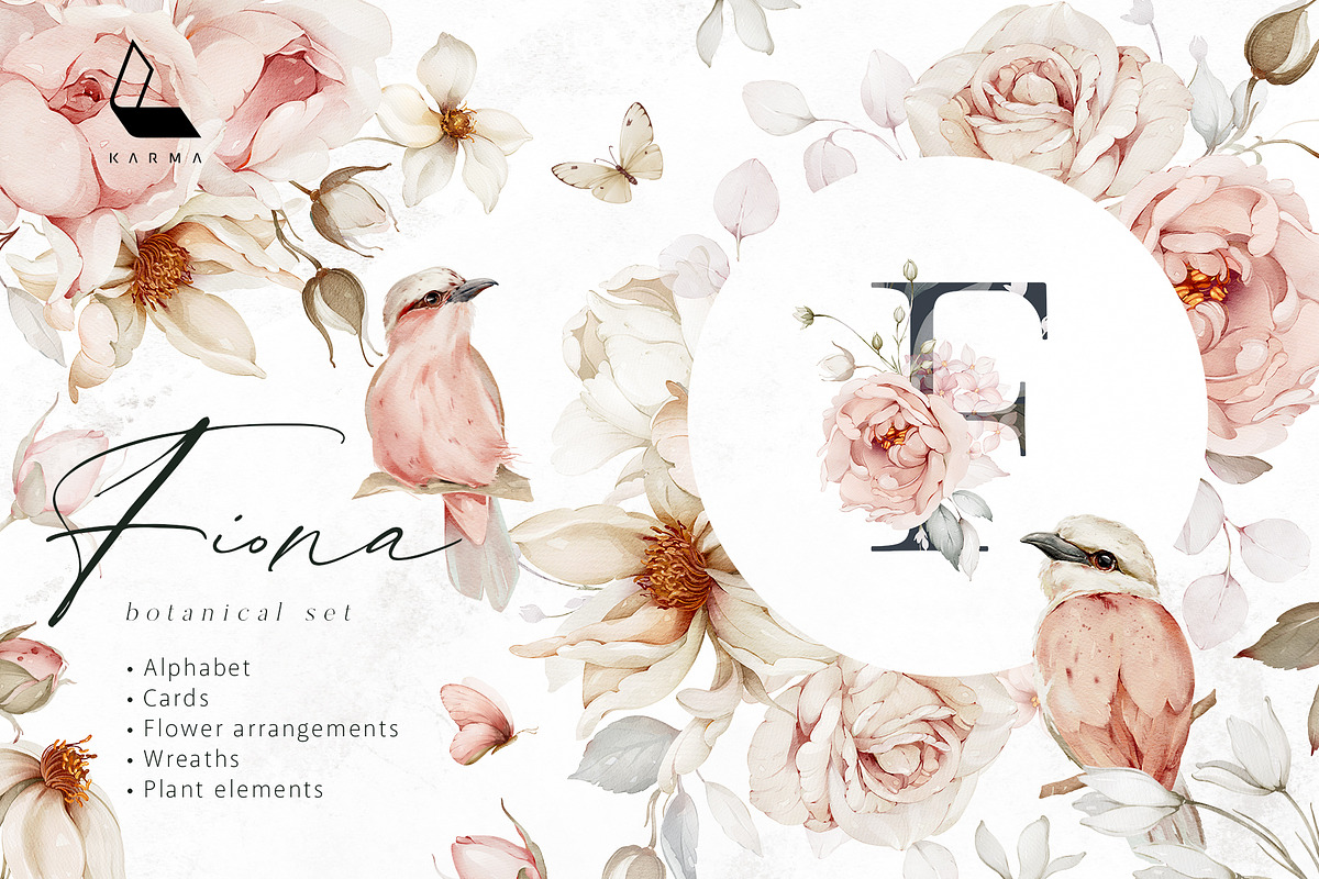 Fiona | Botanical set, a Decorative Illustration by Karma (Photo 1 of 36)