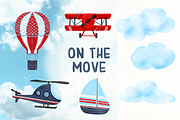 On the Move - Clip Art Set, a Decorative Illustration by Tati Bordiu Digital (Thumbnail 1 of 4)