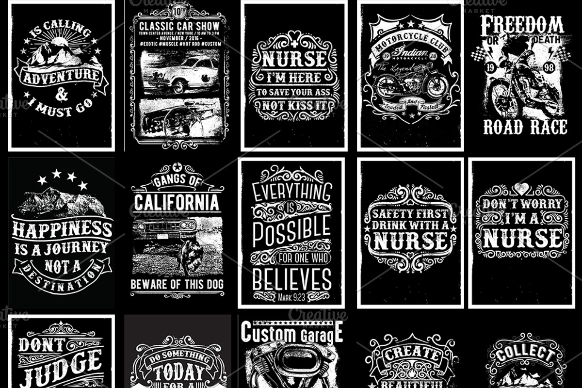 100 Urban Black & White Design Pack, a Graphic by ExpressTeesArt (Photo 2 of 5)