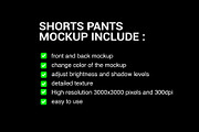 shorts pants mockup, a Bottom Mockup by yalanois (Thumbnail 4 of 6)