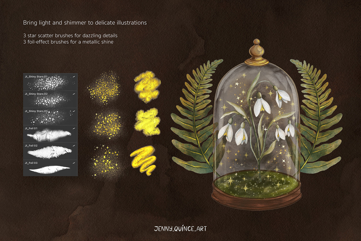 Procreate Brushes - Glitter Brushes, a Brush Add-On by Jenny Quince (Photo 6 of 12)
