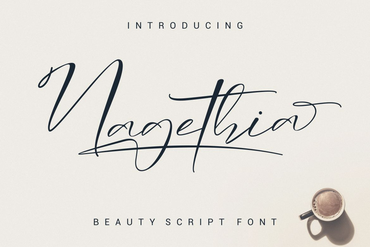 Nagethia Font, a Handwritten Font by Onotype (Photo 1 of 4)