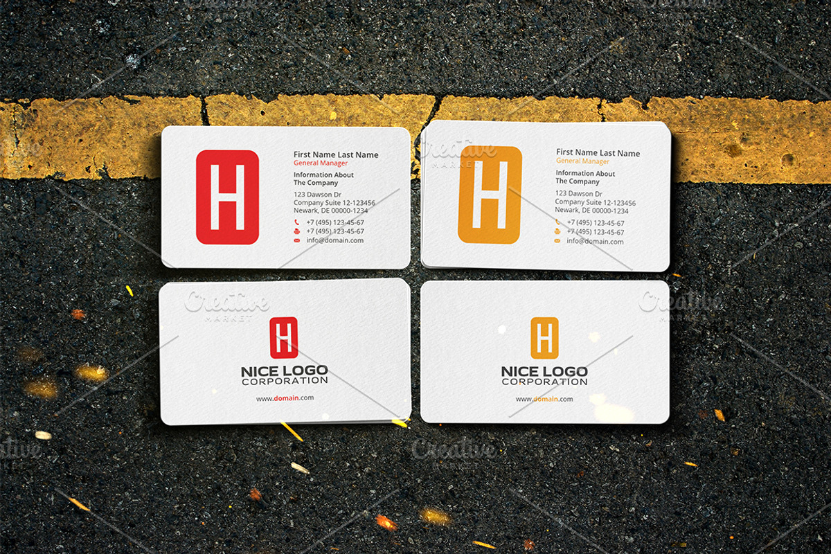 business card letter H, a Business Card Template by Indigo Graphic Shop (Photo 2 of 4)