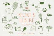 Tennis & Sport Icons + Marker Font, an Object Graphic by Laras Wonderland (Thumbnail 1 of 10)