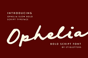 Ophelia Elow Bold Script, a Script Font by etigletters (Thumbnail 1 of 10)