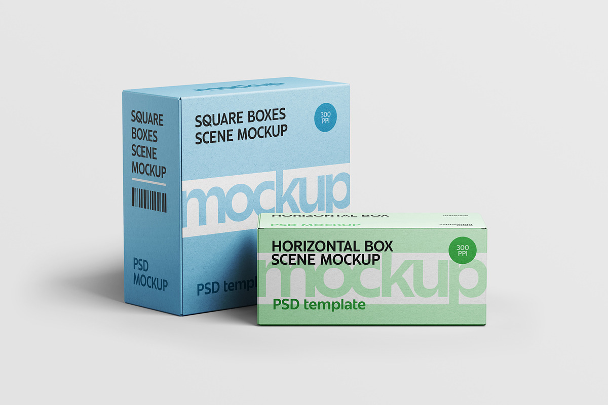 Box Packaging Mockup Set, a Packaging Mockup by mockupatelier (Photo 7 of 9)