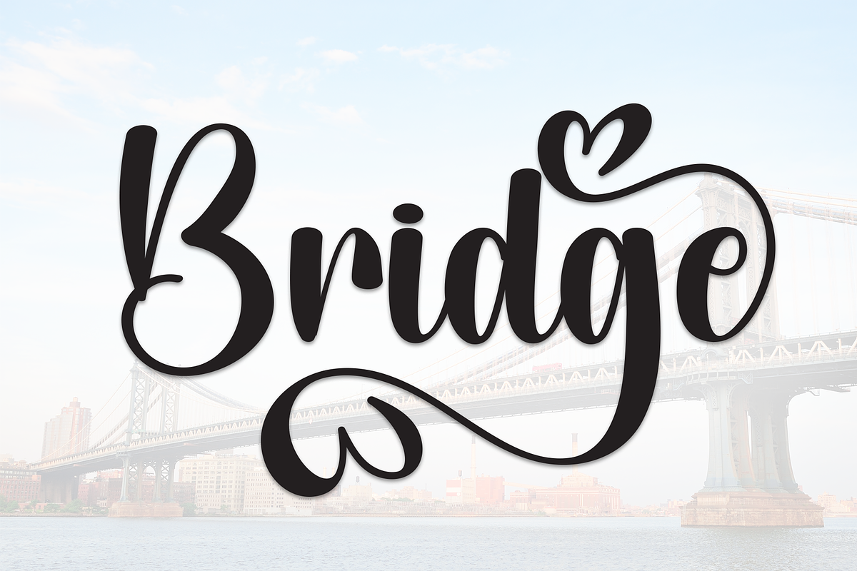 Bridge | Script Font, a Handwritten Font by Scratchones (Photo 1 of 9)