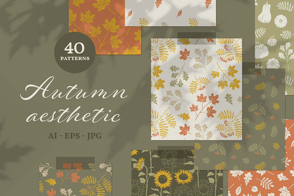 Autumn & Thanksgiving Pattern Set, a Decorative Illustration by Wild and Wonder by Ana (Photo 1 of 13)