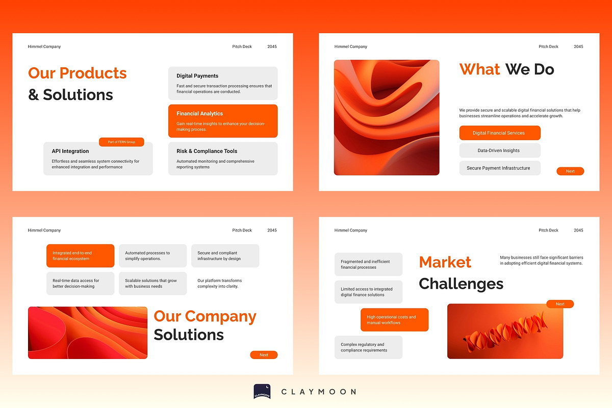 Digital Fintech Pitch Deck, a Presentation Template by Claymoon Lab (Photo 7 of 7)