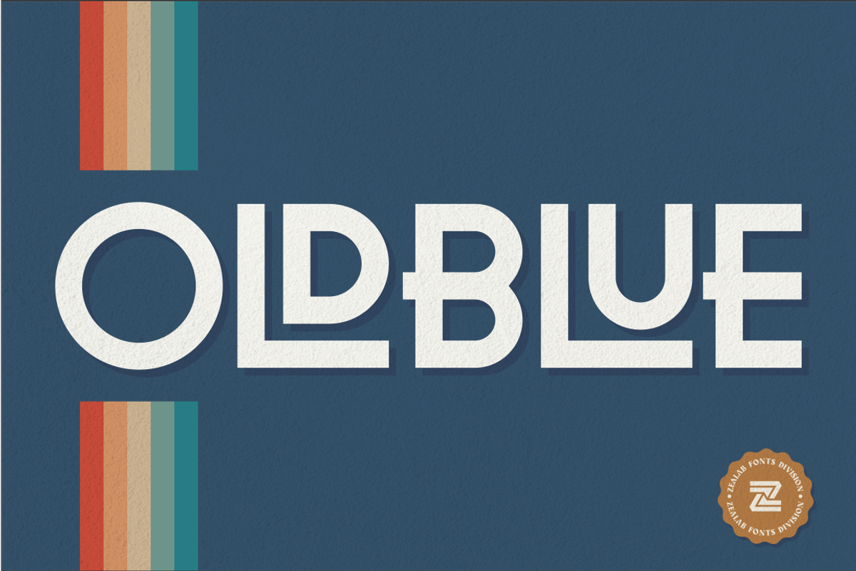 OLDBLUE, a Sans Serif Font by Bagerich Type Foundry (Photo 1 of 9)