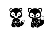 Cute Forest Animal Silhouette Bundle, an Illustration by Creativeshirt (Thumbnail 30 of 54)