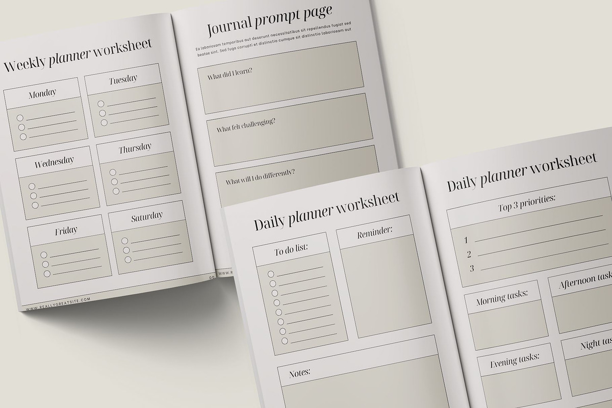 2in1 Ebook Workbook Template Bundle, a Templates & Theme by BoldNStudio (Photo 20 of 28)