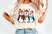 Just A Merry Penguin Christmas Png, an Illustration by Watercolor design (Thumbnail 3 of 3)