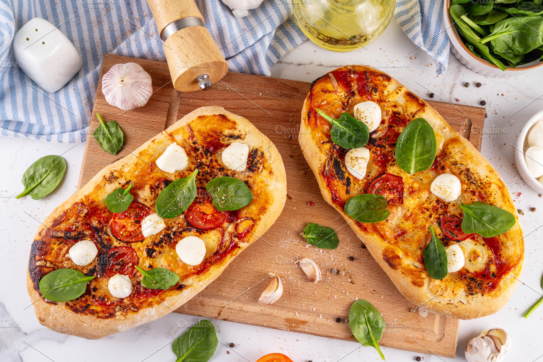 Delicious Margherita Pizza Boat, a Food & Drink Photo by Rimma