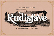 Rudisfave - Decorative Serif Font, a Serif Font by StringLabs (Thumbnail 1 of 11)