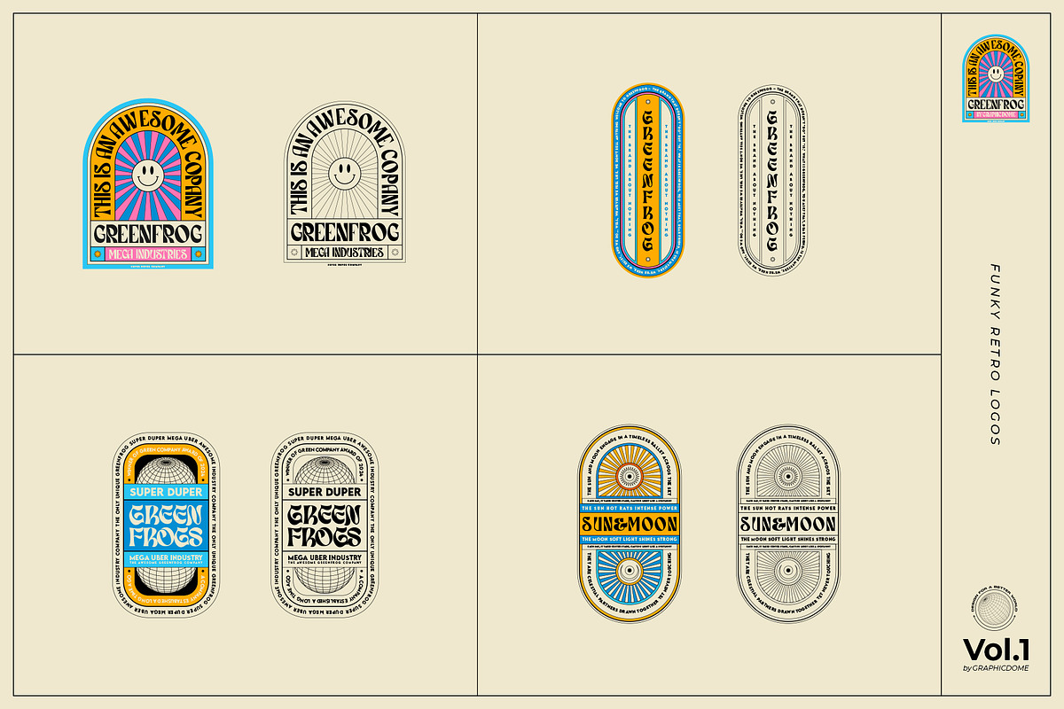 Funky Retro Logos, a Branding & Logo Template by Graphicdome (Photo 5 of 11)