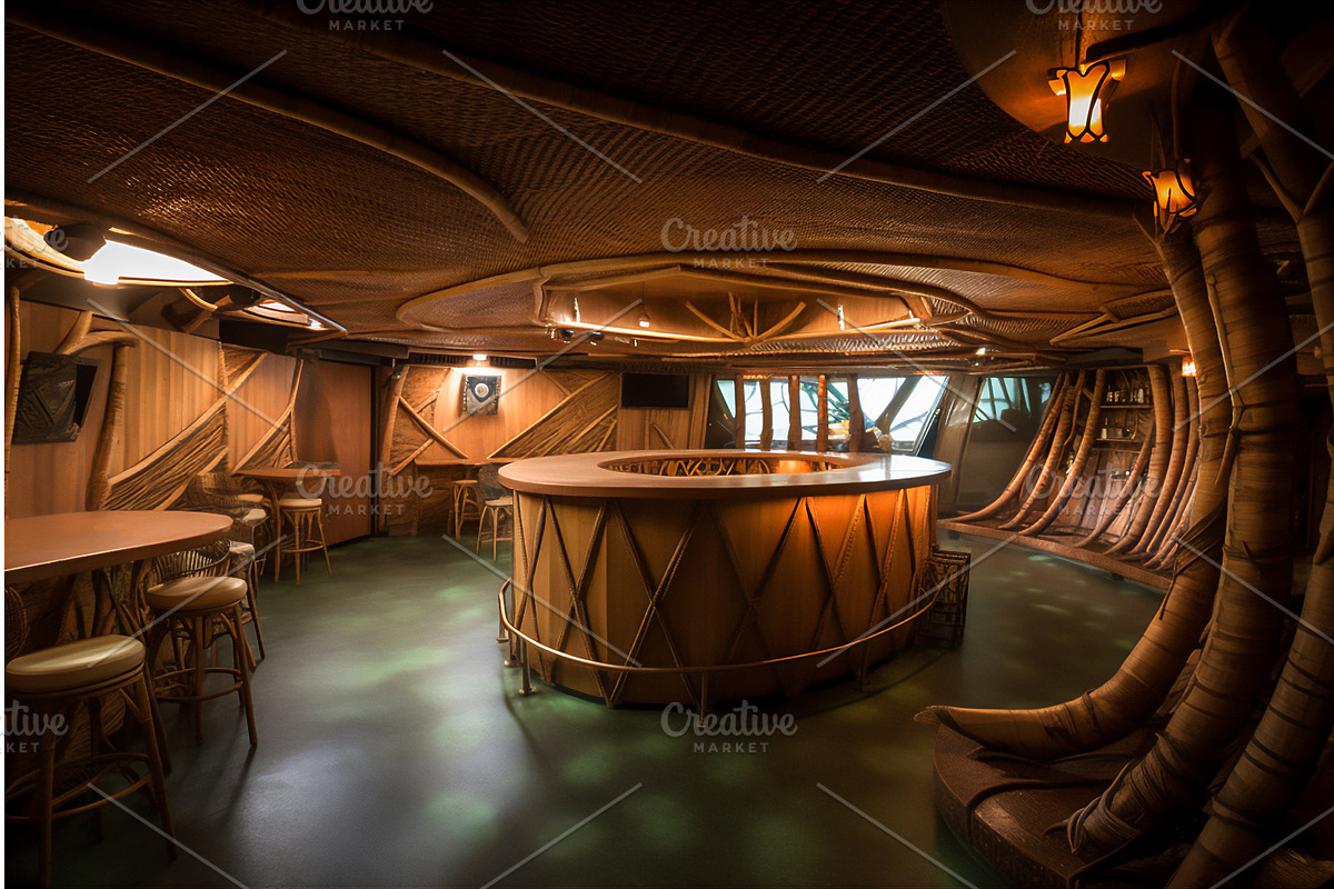 AI generative image of interior of, an Illustration by serkum