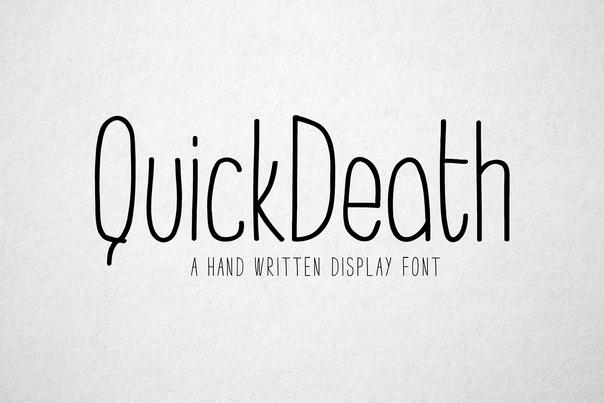 QuickDeath - Hand Drawn Font