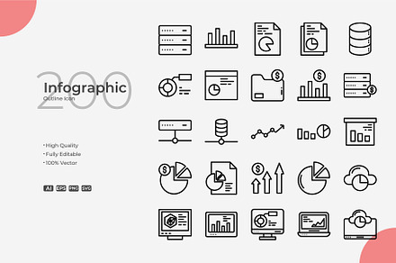 infographic Outline Icons, an Outline Icon by Bloodline