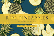Ripe pineapple - pattern, a Pattern Graphic by Yummy (Thumbnail 1 of 7)