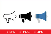 Megaphone Vector Icons, a Solid Icon by Artonix (Thumbnail 1 of 2)
