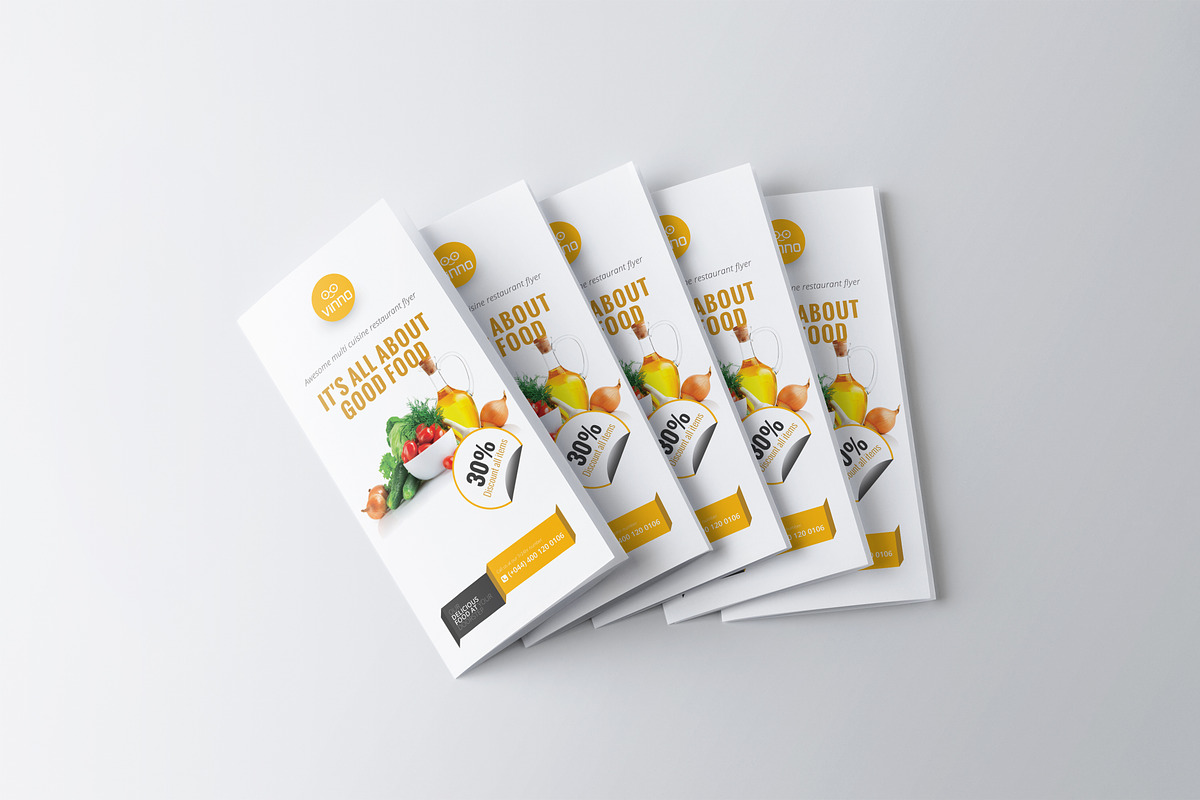 Food Menu Trifold, a Flyer Template by moinkhanuy (Photo 1 of 3)