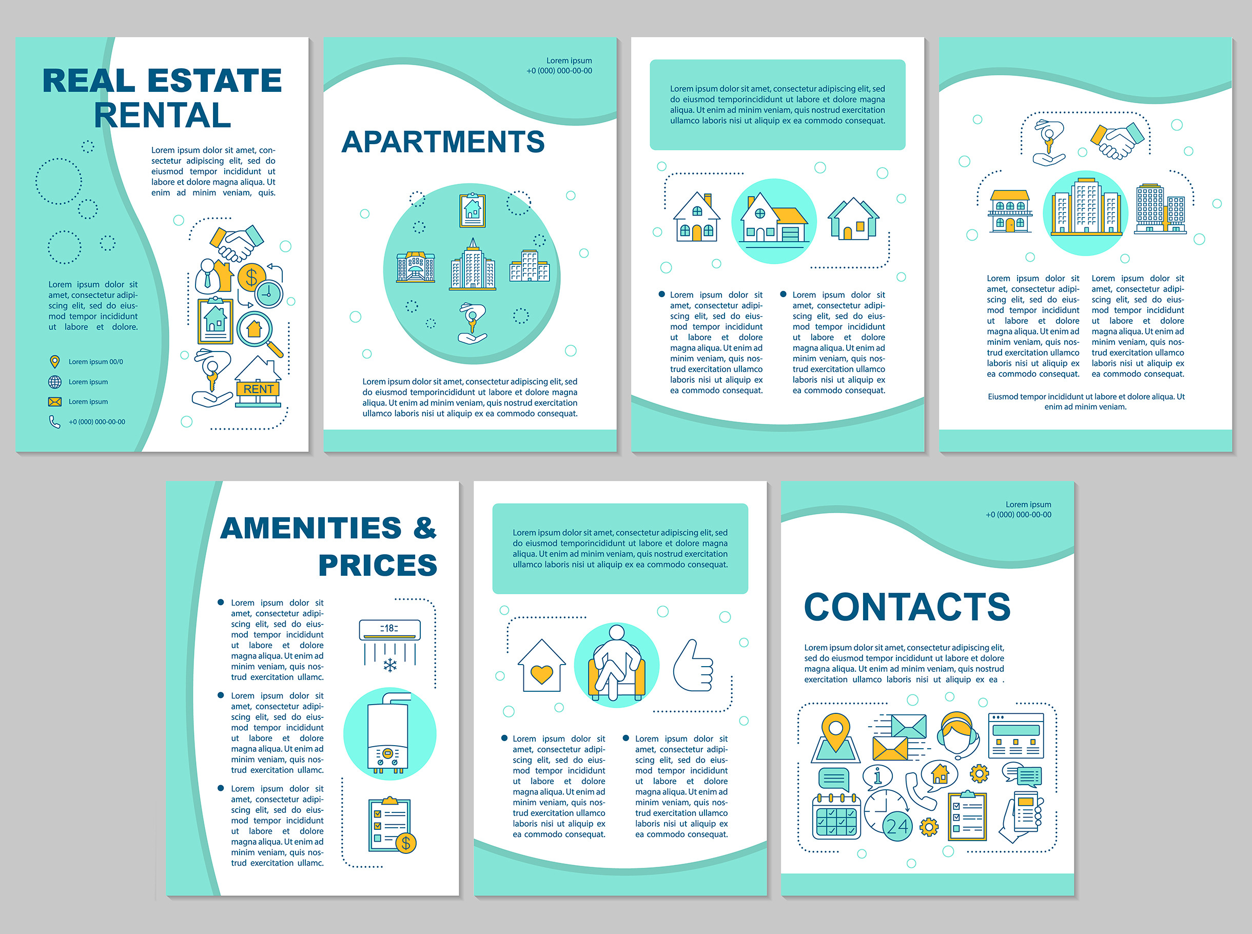 Real estate rental brochure template, a Brochure Template by bsd studio ...
