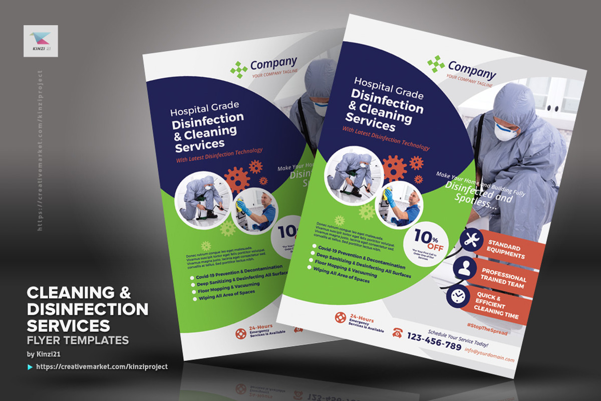 Cleaning & Disinfection Flyers, a Flyer Template by kinzi21 (Photo 2 of 4)