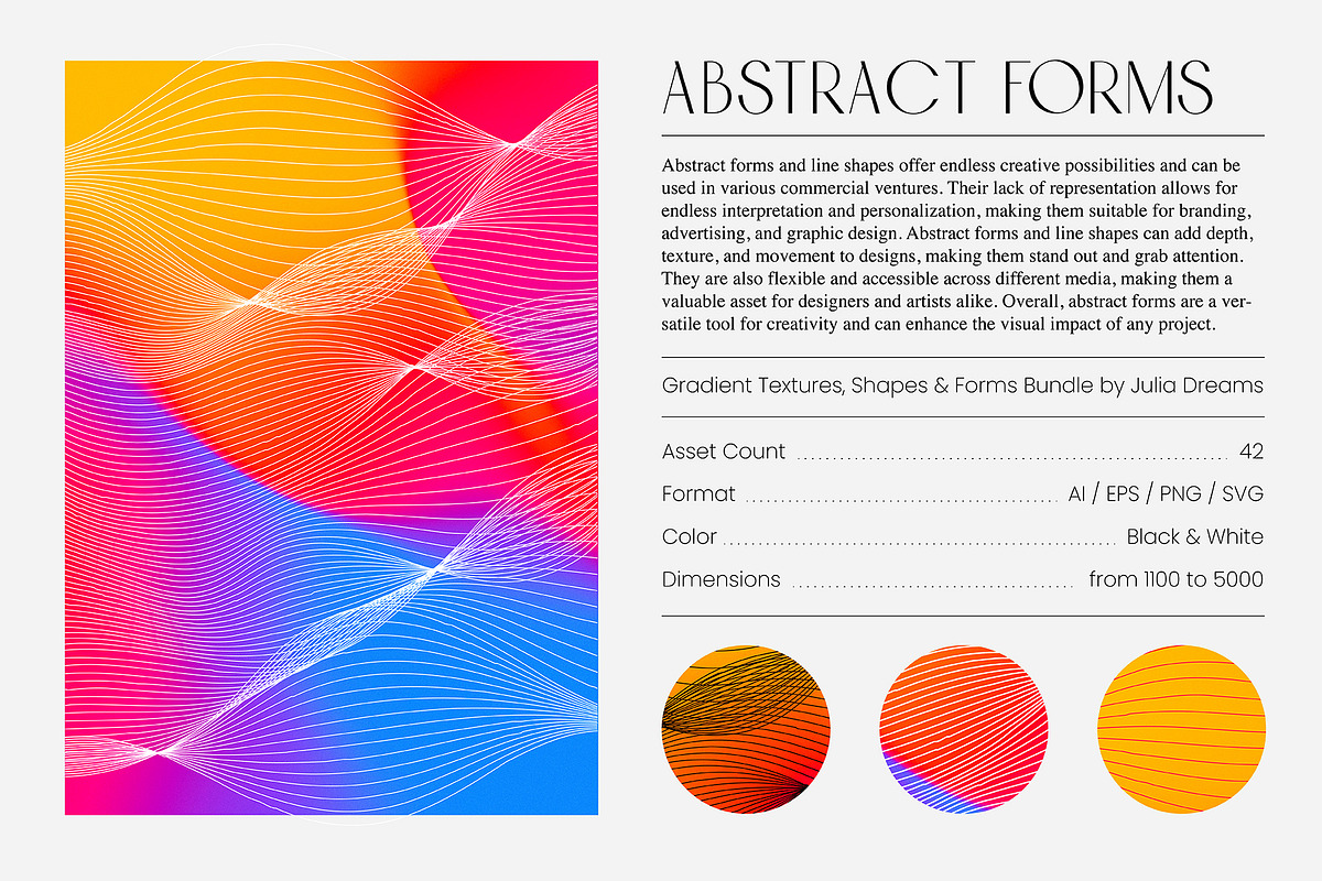 Gradient Textures Shapes 3D Objects, an Object Graphic by Julia Dreams (Photo 7 of 23)