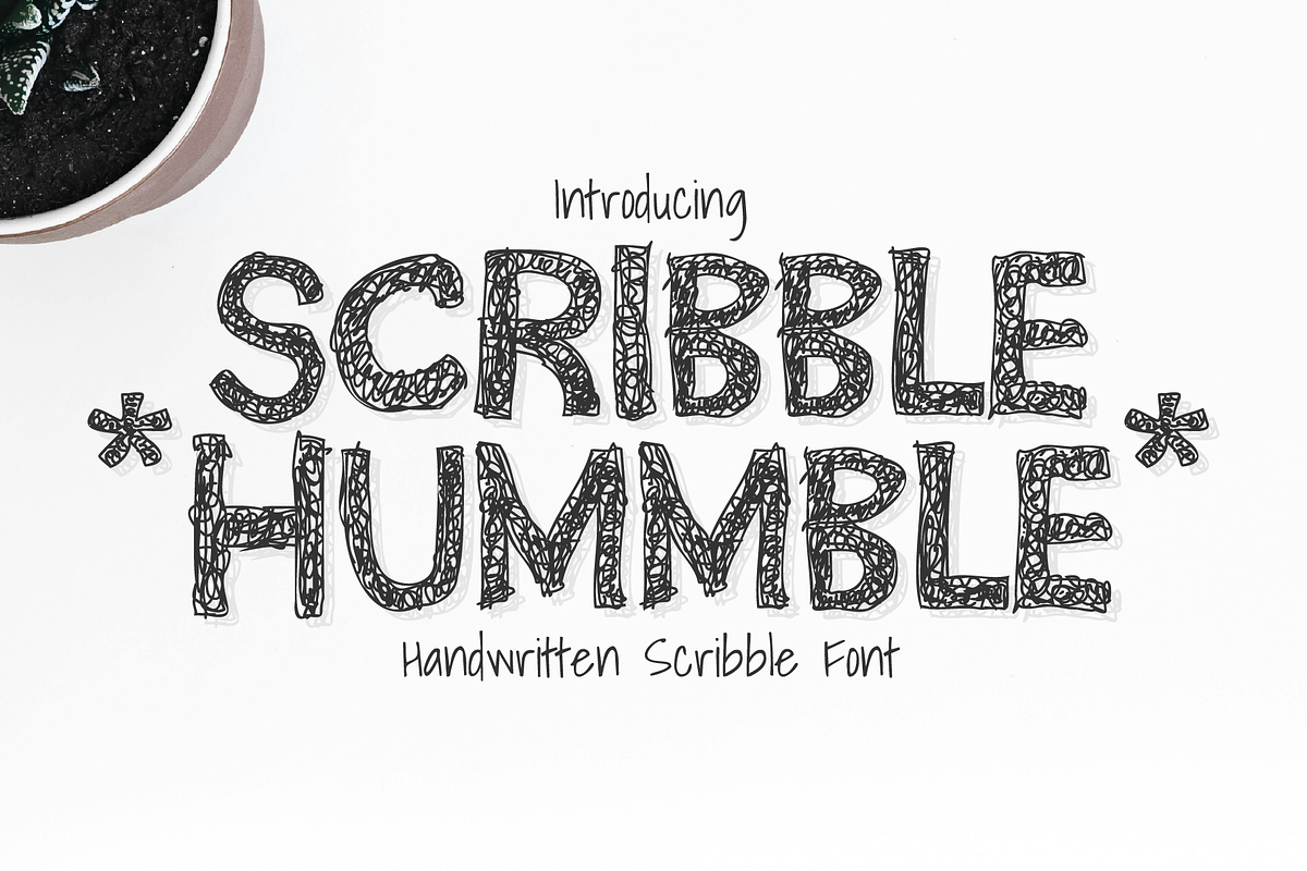 Scribble Hummble Handwritten Font, a Handwritten Font by Erifqizefont (Photo 1 of 6)