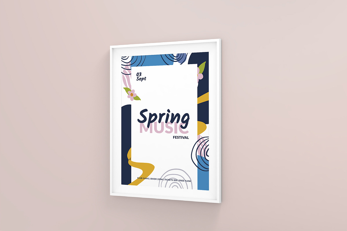 Spring Music Festival Flyer Template, a Flyer Template by Giant Design