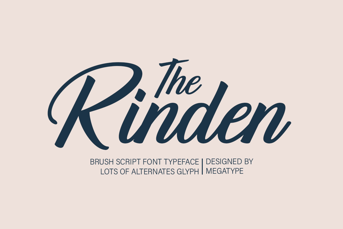 The Rinden, a Script Font by Megatype (Photo 1 of 11)