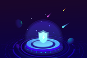 Cyber Security, a Landing Page Template by FoxStore (Thumbnail 1 of 2)