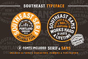 Southeast - Sturdy Display Font, a Sans Serif Font by Mahaffey Design Co.  (Thumbnail 1 of 4)