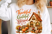 Thankful Grateful Blessed PNG, a Seasonal Illustration by SinaCreation (Thumbnail 5 of 7)