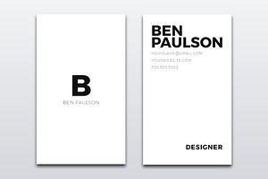 Clean White Business Card Design 023