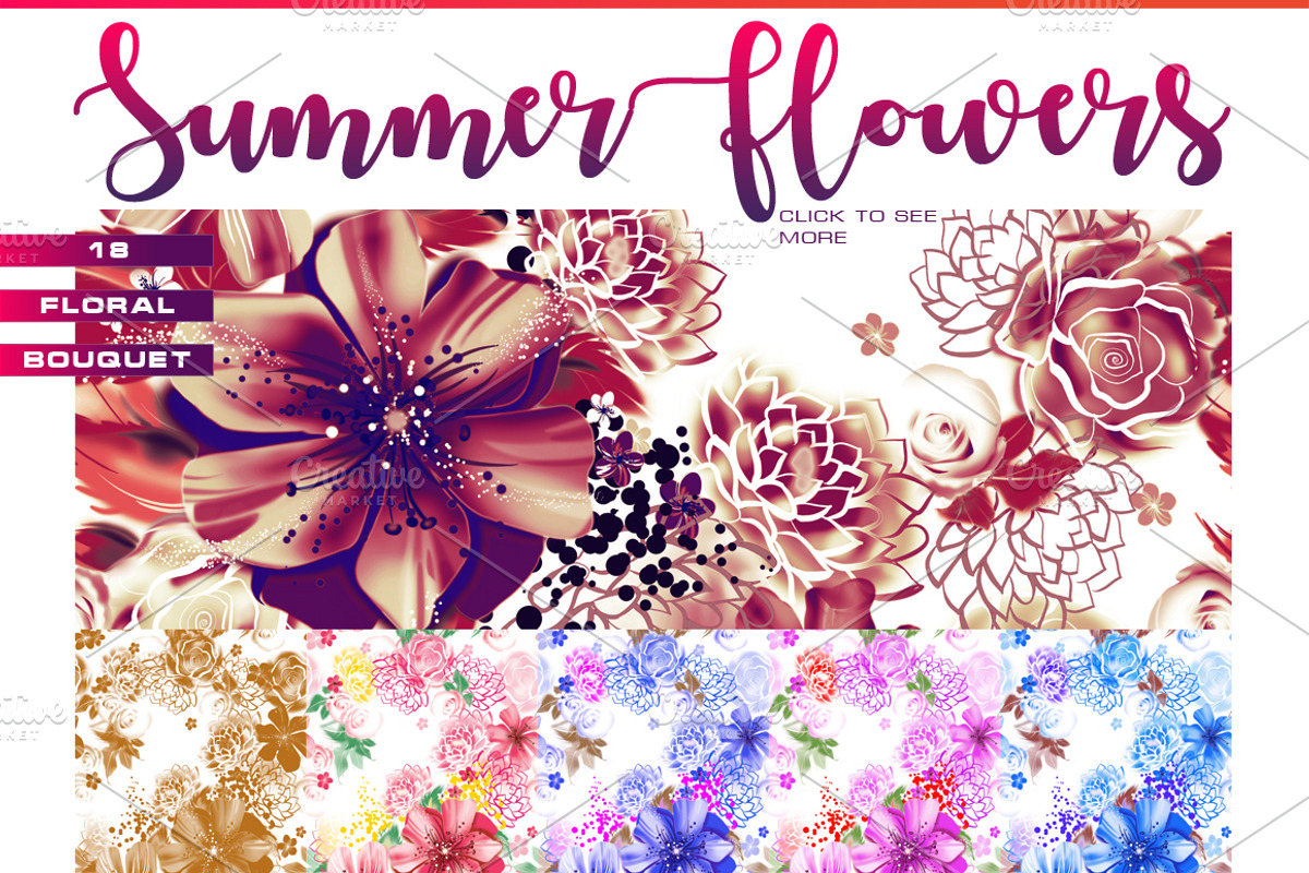 Summer flowers, photoshop painting, a Decorative Illustration by Allween (Photo 6 of 13)
