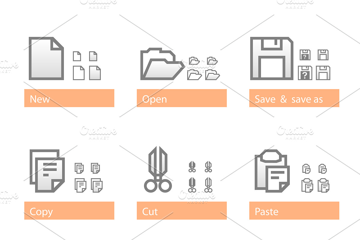 Software icon set, an Icon by Microvector