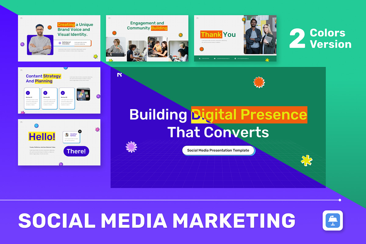 Social Media Marketing Keynote, a Presentation Template by Antstheme (Photo 1 of 4)