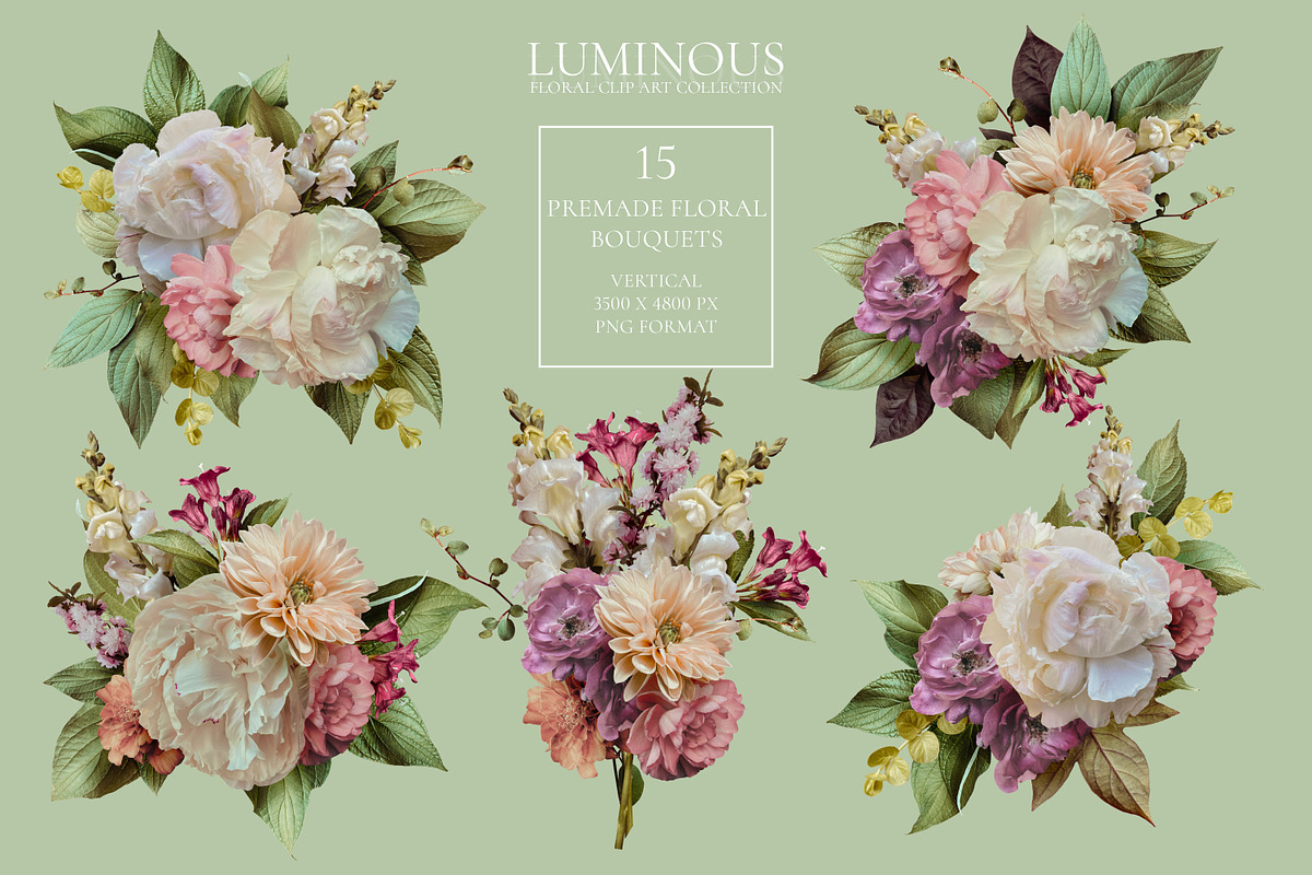 Luminous Floral Clip Art Collection, an Object Graphic by Eclectic Anthology (Photo 13 of 16)