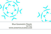 Blue Geometric Florals - Set Two, a Pattern Graphic by Jennifer Lee Jones (Thumbnail 2 of 5)