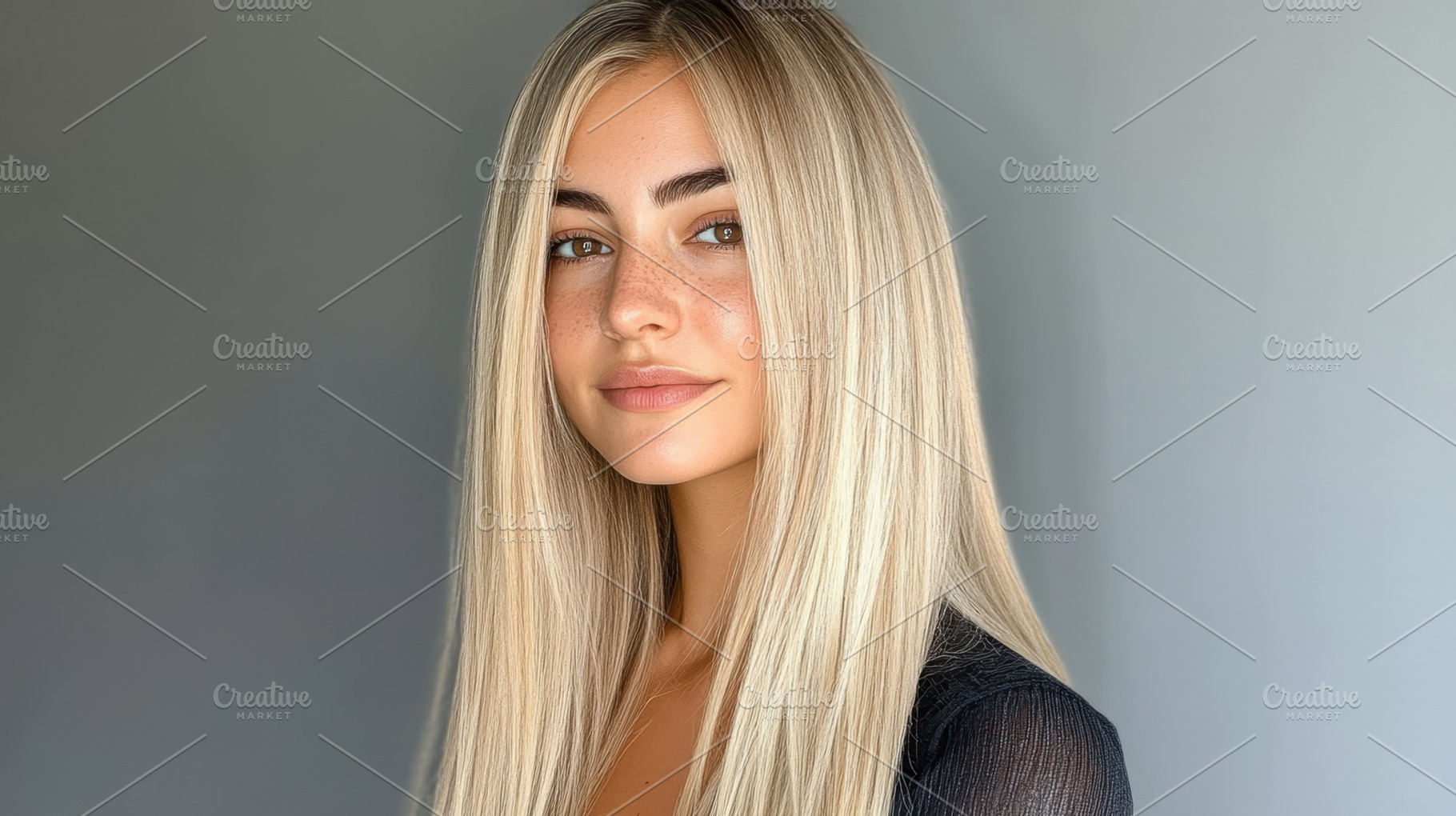 Young woman with long blonde hair, a Photo by Beautiful things