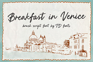 Bold script font brush Breakfast in, a Script Font by TD fonts