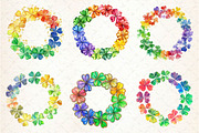 Rainbow Shamrock Circles Clipart, an Illustration by Dream Creation (Thumbnail 5 of 6)
