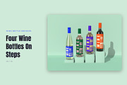 Wine Bottle Mockup Pack, a Cups & Container Mockup by Motion-Box (Thumbnail 9 of 24)