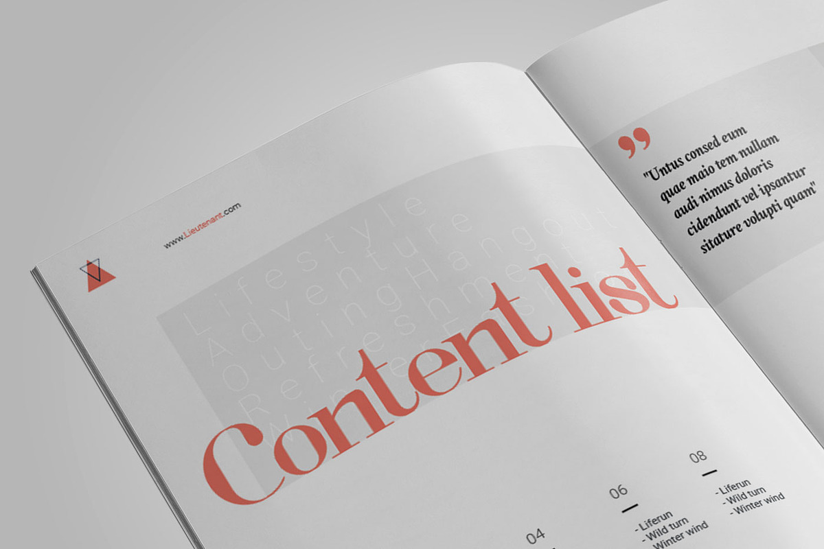 Lieutenant Magazine, a Magazine Template by Elite_Standard (Photo 5 of 14)